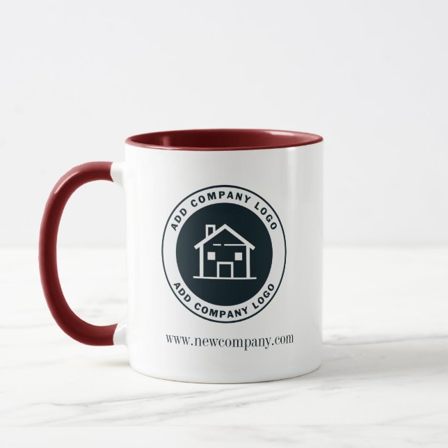 Mug Ajouter un logo d'entreprise personnalisé Classiqu (Gauche)