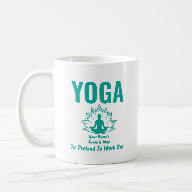 Mug Ajouter un nom Changer n'importe quel texte, YOGA  (Gauche)