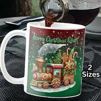 Mug Ajouter un nom, Joyeux Noël Gingerbread Steam Trai