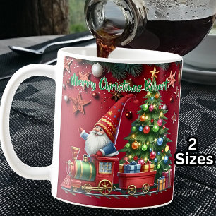Mug Ajouter un nom, Joyeux Noël Père Noël Gnome Steam 