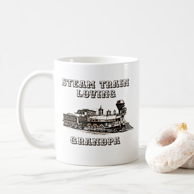 Mug Ajouter un nom Modifier le texte Train à vapeur am (Avec donut)