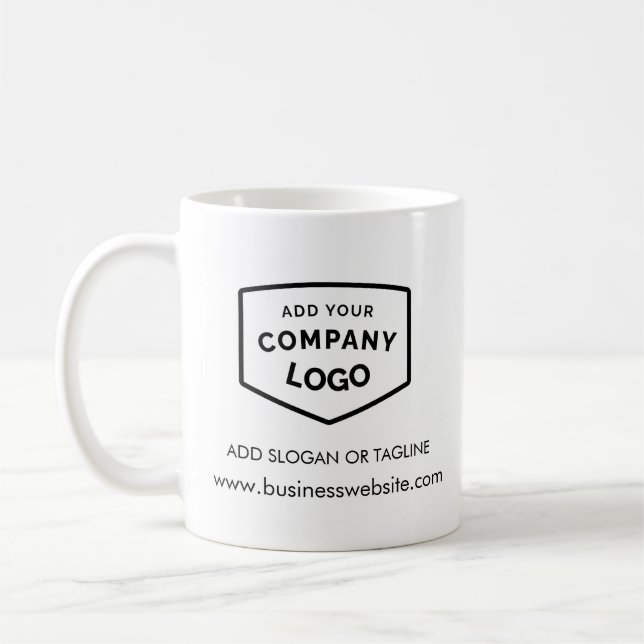 Mug Ajouter votre logo d'entreprise et votre site Web  (Gauche)