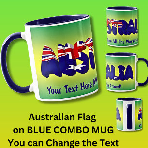 Mug Ajouter votre message Australie Indicateur Word su