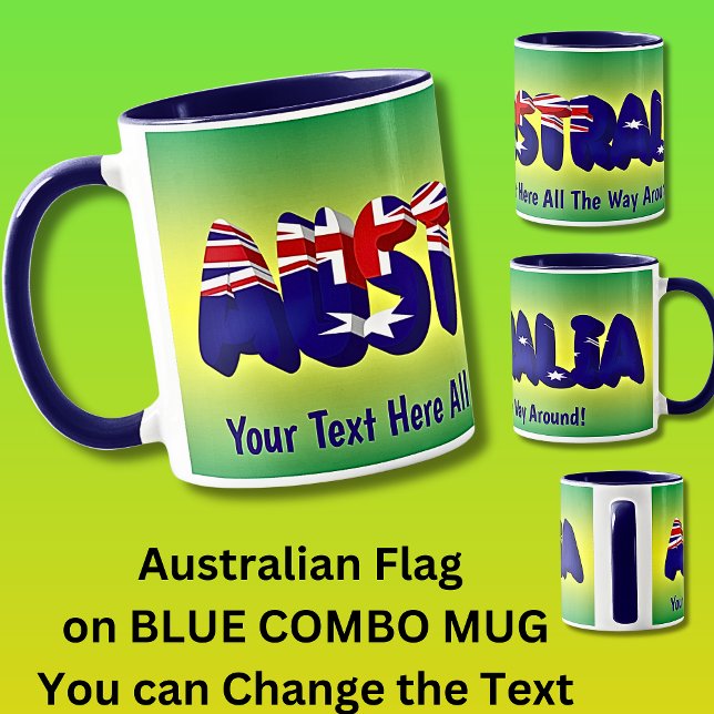 Mug Ajouter votre message Australie Indicateur Word su (Write Your Own Message!)