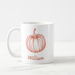 Mug Ajouter Votre Nom Halloween Citrouille Automne