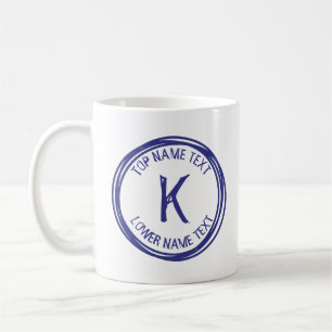 Mug Ajouter votre nom initial ou le texte tiré à la ma