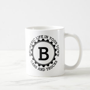 Mug Ajouter votre nom initial ou votre propre texte Mé