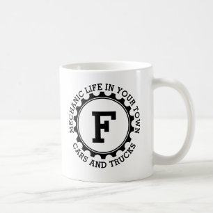 Mug Ajouter votre nom initial ou votre propre texte Mé