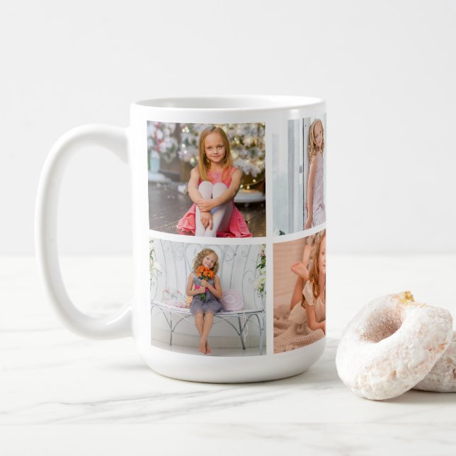 Mug Ajouter votre propre collection de photos 8 (Avec donut)