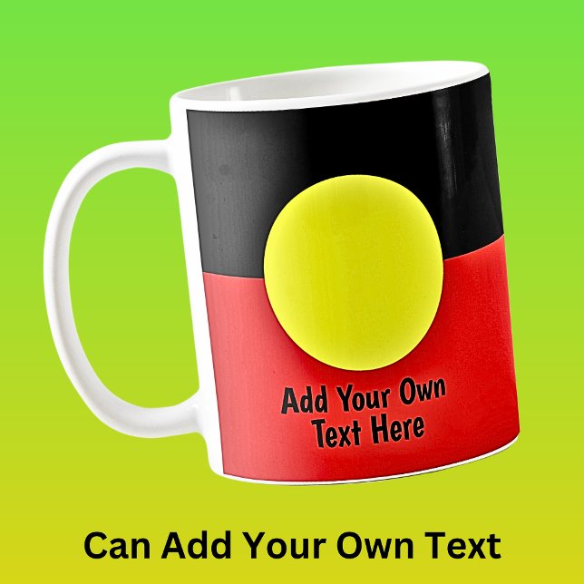 Mug Ajouter votre propre texte Australian Aboriginal F (Créateur téléchargé)