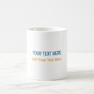 Mug Ajouter votre propre texte Slogan minimaliste mode