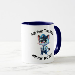 Mug Ajouter Votre Texte Agent De Police Whimsical Café