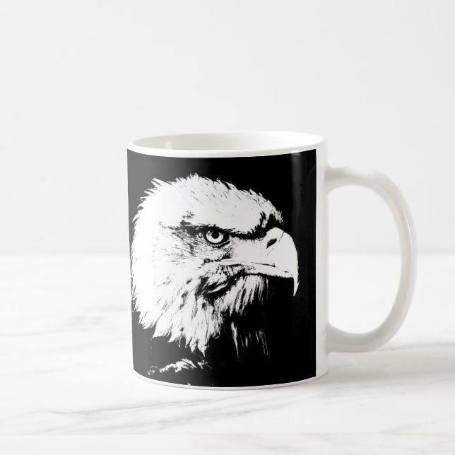 Mug Ajouter votre texte Eagle Head Modern Pop Art Modè (Droite)
