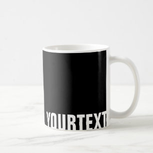 Mug Ajouter votre texte Noir Blanc Créatif Design mode