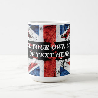 Mug Ajouter votre texte sur le drapeau anglais Jeu d'o