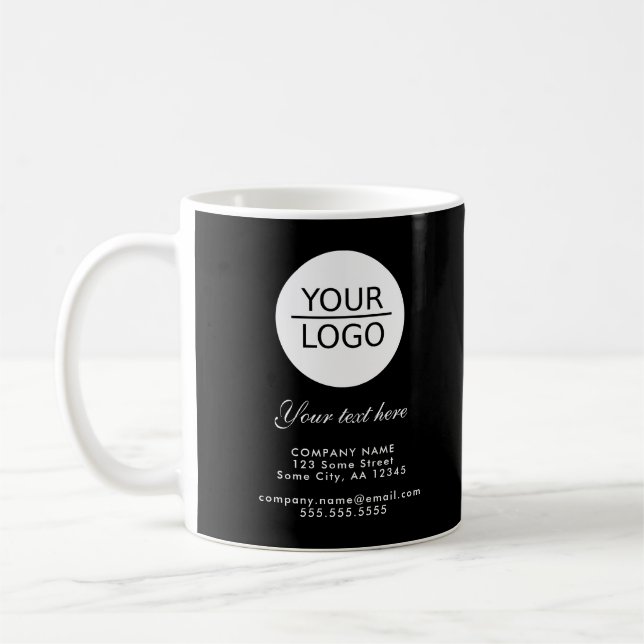 Mug Ajoutez votre logo avec une promotion de texte per (Gauche)