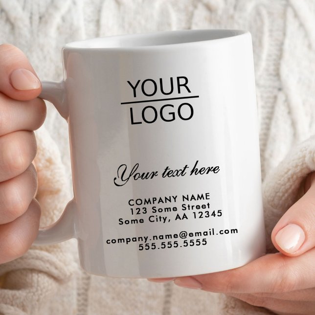 Mug Ajoutez votre logo avec une promotion de texte per (Créateur téléchargé)