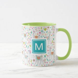 Mug Ajoutez votre motif en pastel   mignon initial de
