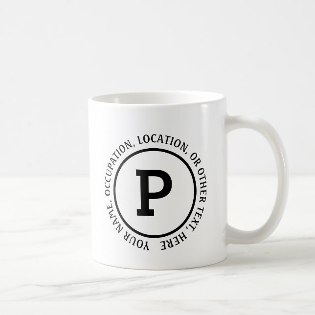 Mug Ajoutez votre nom initial & autres détails texte M (Droite)