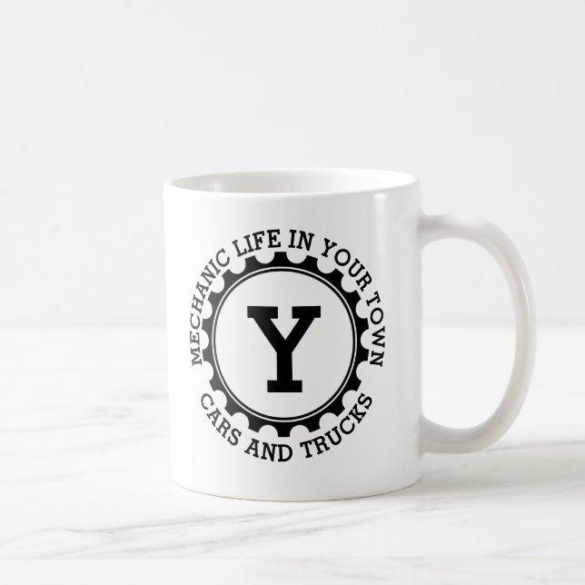 Mug Ajoutez votre nom initial ou votre propre texte Mé (Droite)