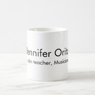 Mug Ajoutez votre nom texte professeur de musique viol