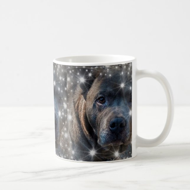 Mug Ajoutez votre photo d'animal / Chien Pitbull (Droite)