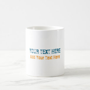 Mug Ajoutez votre propre slogan de texte minimaliste m