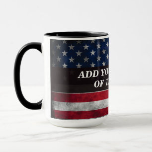 Mug Ajoutez votre texte sur le drapeau américain 
