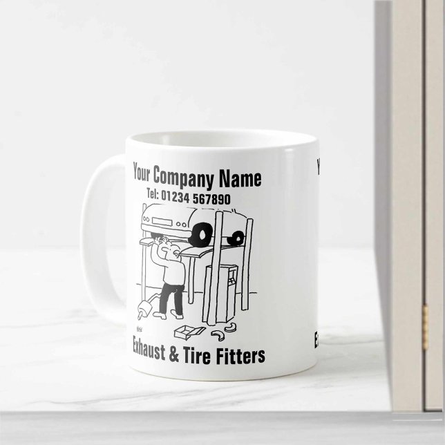 Mug Ajusteurs de pots d'échappement et de pneus. Mécan (Créateur téléchargé)