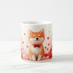 Mug Akita avec des Roses - Saint-Valentin