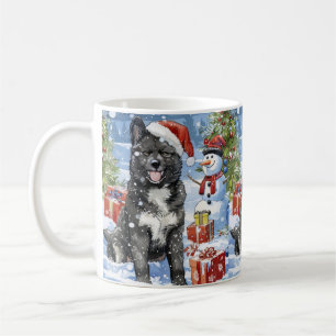 Mug Akita Chien Winter Wonderland Noël Joie