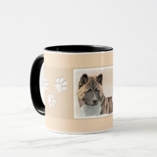 Mug Akita Peinture - Cute Original Chien Art