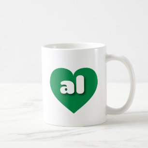 Mug Alabama coeur vert - J'aime tous