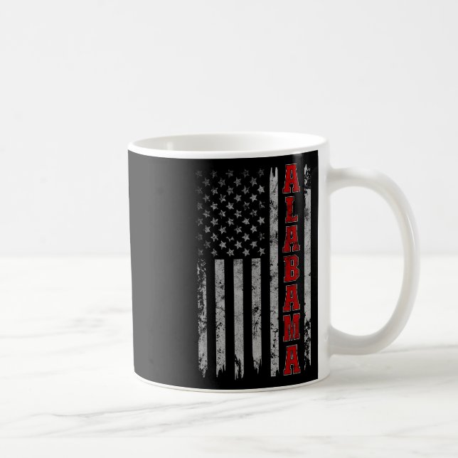 Mug Alabama - Drapeau Vintage américain (Droite)