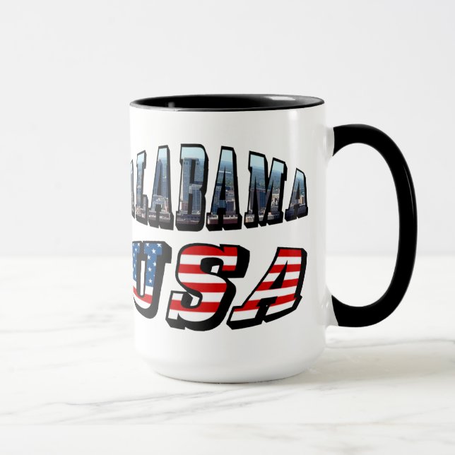 Mug Alabama Photo et USA Flag Font (Droite)