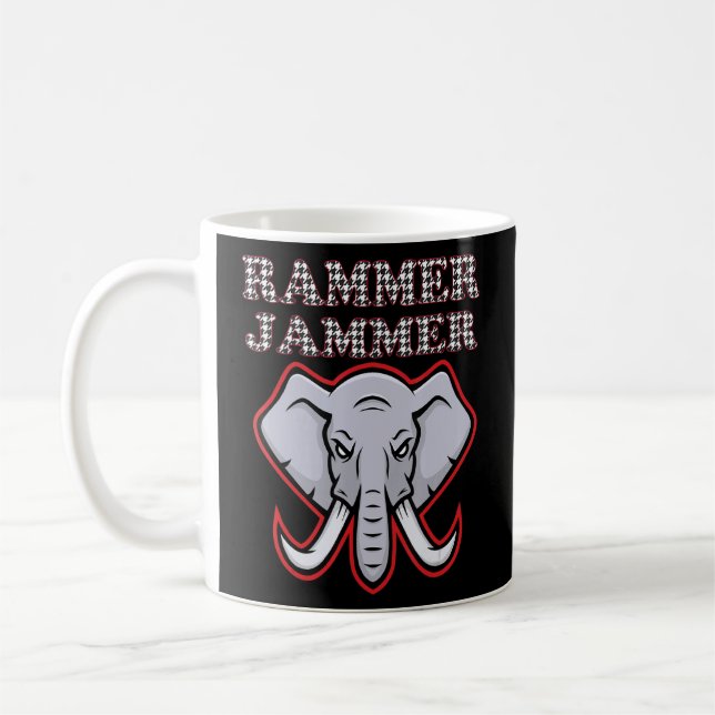 Mug Alabama Rammer Jammer Houndstooth Elephant Tide Fo (Gauche)