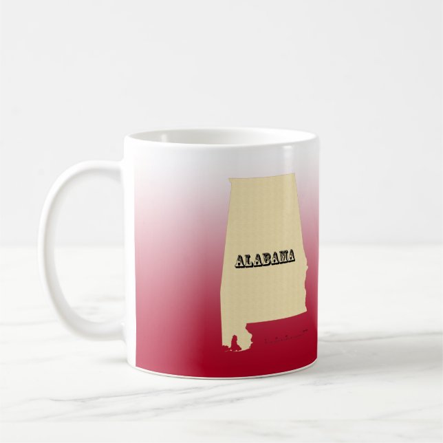 Mug - Alabama State Map avec la ville (Gauche)