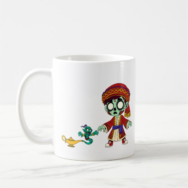 Mug Aladdin zombie et génie zombie (Gauche)