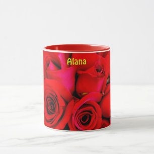 Mug ALANA ~ Photographie de boutons de rose personnali