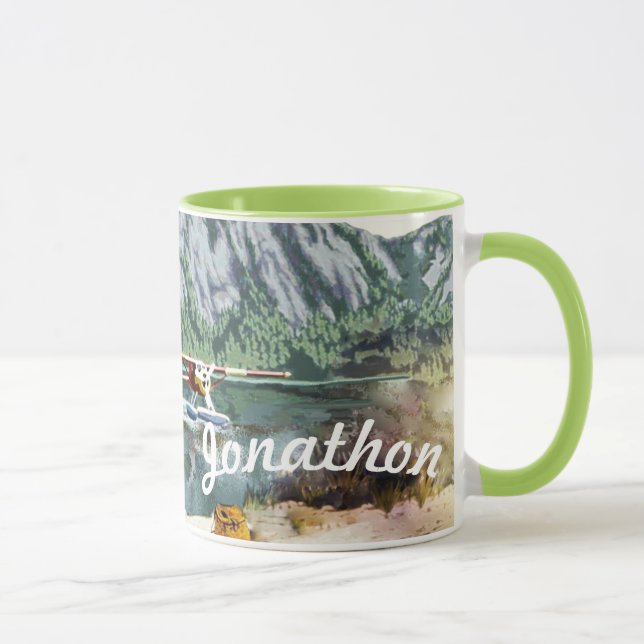 Mug Alaska Bush Avion Et Pêche Voyage (Droite)