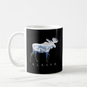 Mug Alaska Day Moose Snowy Mountain Alaskan Tourisme O
