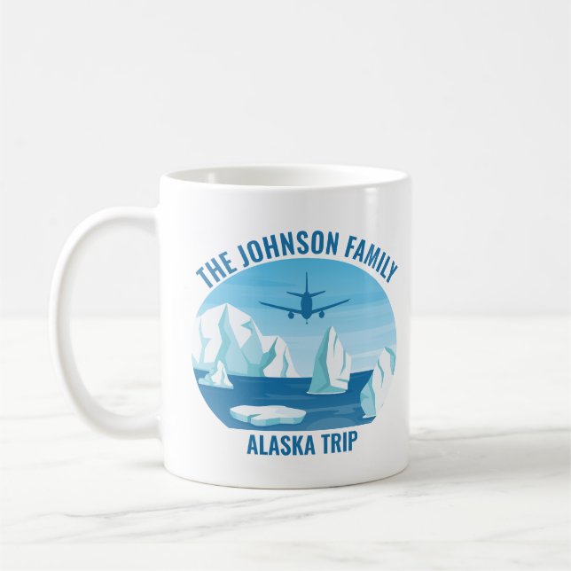 Mug Alaska Famille Vacances Custom Keepsaké Souvenir (Gauche)