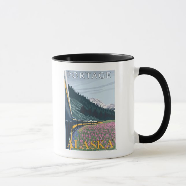 Mug Alaska Railroad Scene - Portage, Alaska (Droite)