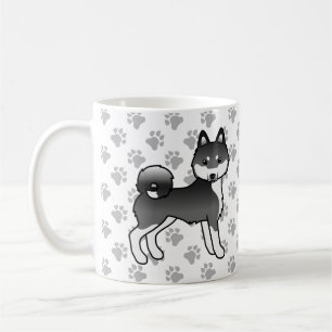 Mug Alaskan Klee Kai noir et blanc Chien mignon & patt