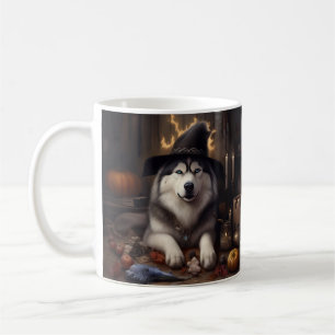 Mug Alaskan Malamute Citrouilles Halloween effrayant
