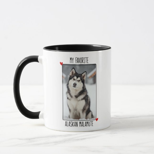 Mug Alaskan Malamute Personalized Photo Dog Lover (Gauche)