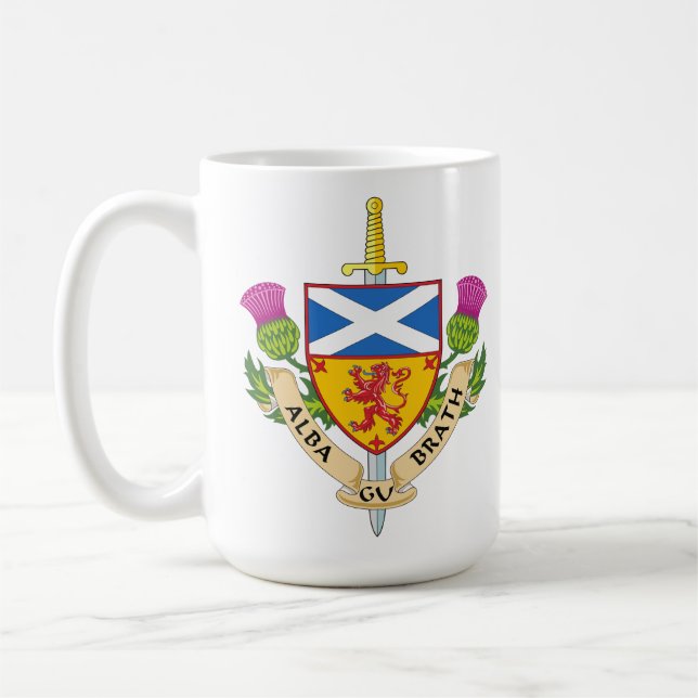 Mug Alba Gu Bràth Scottish Heritage Crest Inspiré (Gauche)