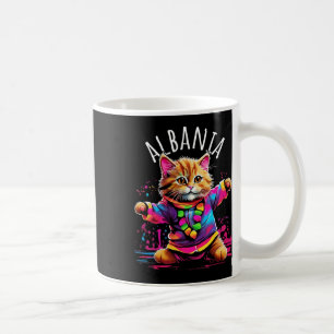 Mug Albanie Quirky Funny Mignonne Chat De Danse Coloré