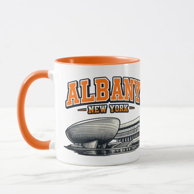 Mug Albany, NY The Egg Retro Collegiate Design (Gauche)
