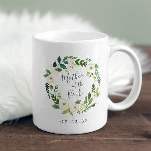 Mug Albâtre Floral Wreath Mère de la mariée